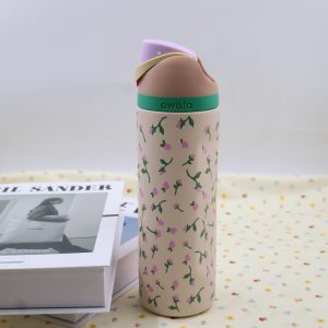 owala freesip 24oz insulated stainless steel water bottle, leakproof travel tumbler with straw, double wall vacuum flask, bpa free, lightweight & portable