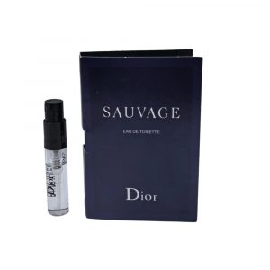 dior sauvage eau de toilette perfume sample vial for men, woody spicy scent 2ml