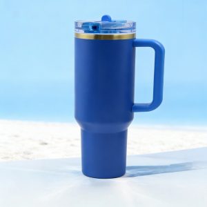 3rd gen travel mug leakproof lid & cup holder fit, 40oz insulated tumbler for daily commute, royal blue